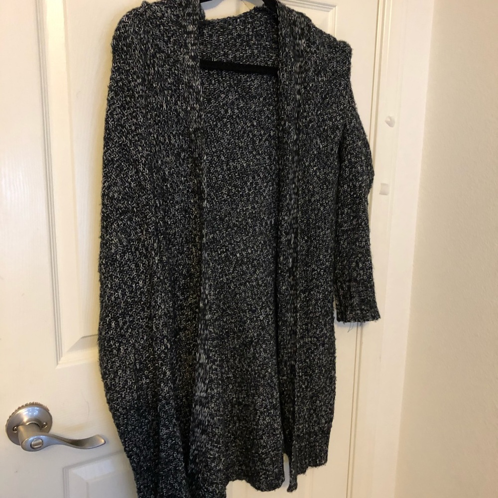 COPY - black and white cardigan